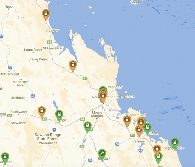 plugshare map Yeppoon